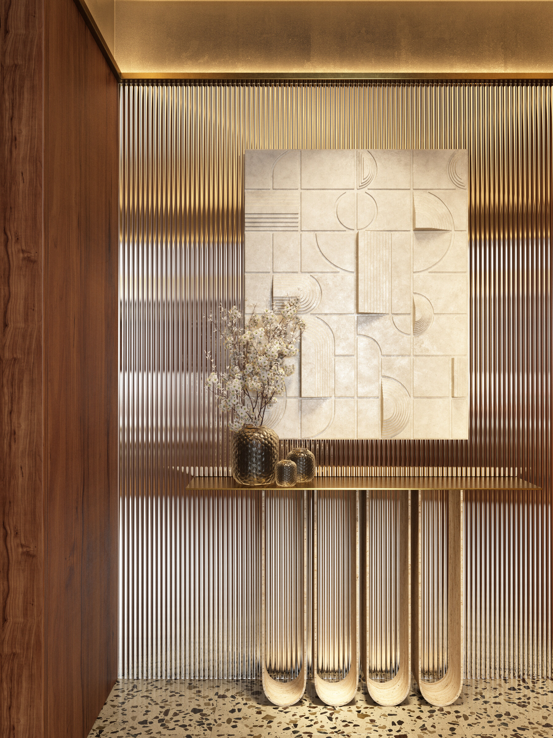 Archive — fluted glass console